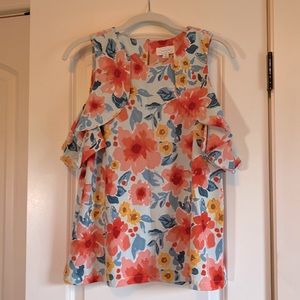 Mudpie floral open shoulder top
